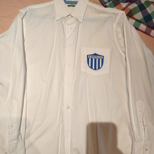 Benetton white shirt used with Ethnikos emblem size L