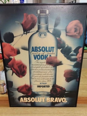Vintage Absolut Vodka poster 50x70 cm used, decorative and collectible