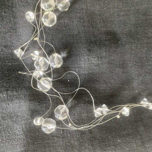 Illusion Necklace like new with transparent beads on invisible thread