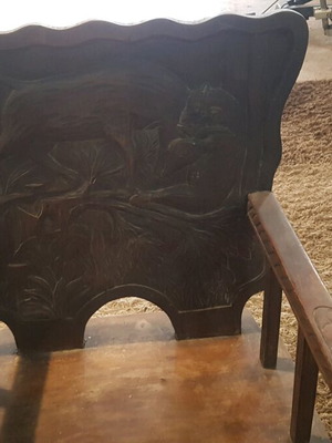 Vintage ξύλινη σκαλιστή καρέκλα μεταχειρισμένη