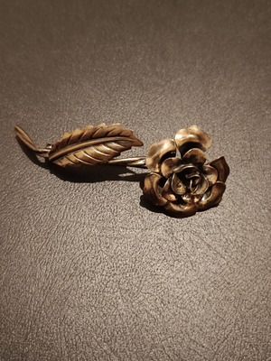 JewelArt 925 Sterling Silver Vintage Rose Brooch