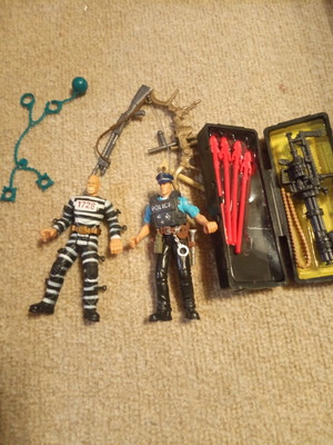 Police and Prisoner Figures like new with accessories and movable parts
