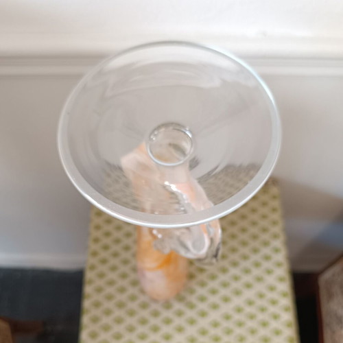 Vintage large blown glass vase in Murano style, like new