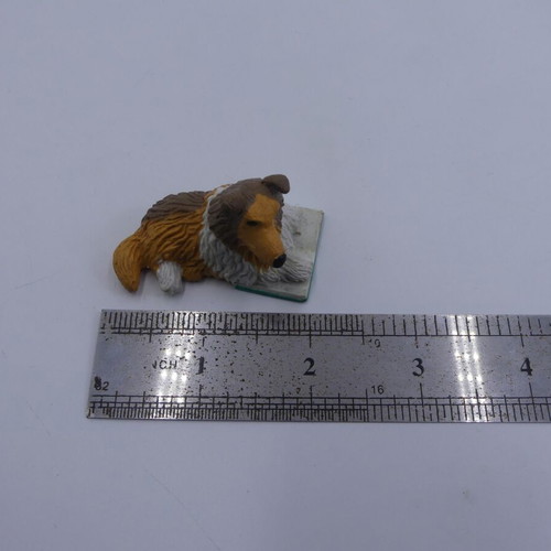 Claudia Rough Collie Dog used vintage toy 5 cm