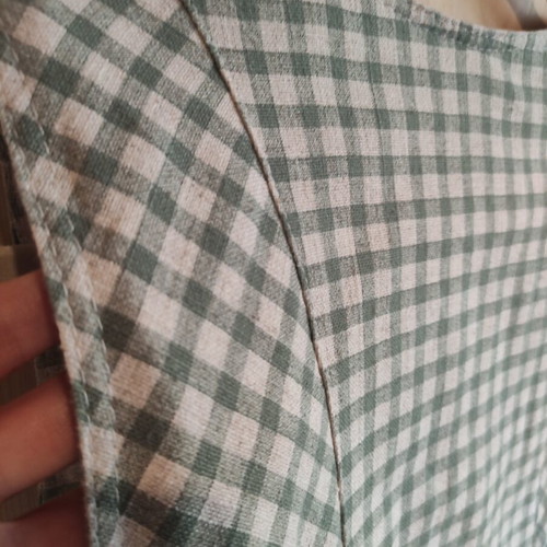 Landhausmode Grosche vintage linen checked vest size 40