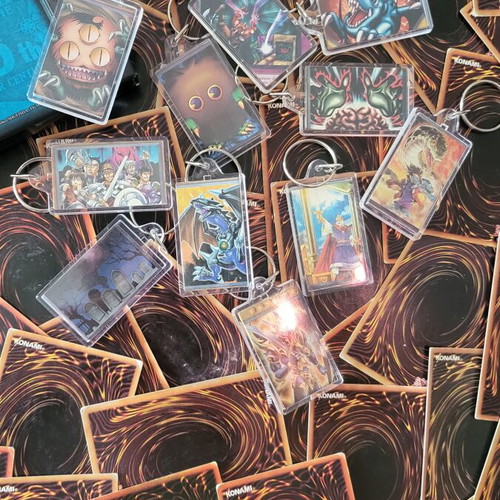 Yugioh card keychains custom made