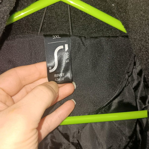 River men's parka black like new, size 3XL