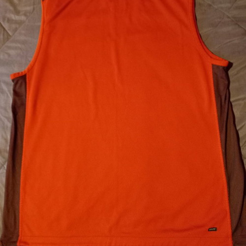 Nike men's sports sleeveless shirt used, red-black, size XL