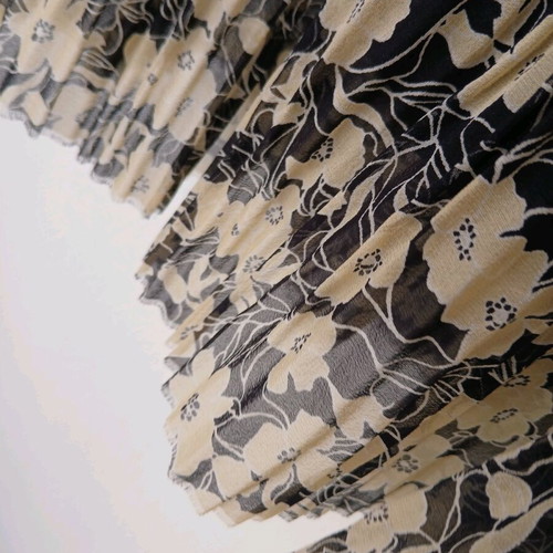 Twin-set Simona Barbieri Silk Skirt 100% New Floral Polka Dot