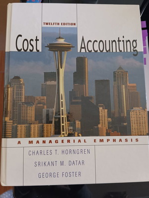 Cost Accounting book used, 12th edition, Greek language