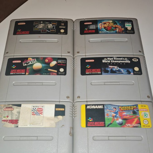 Super Nintendo SNES PAL games pack of 6 used, original cartridges
