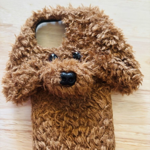 IPhone 15 case like new with original fluffy teddy bear design