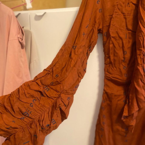 Maxi dress like new, brown and red, size S