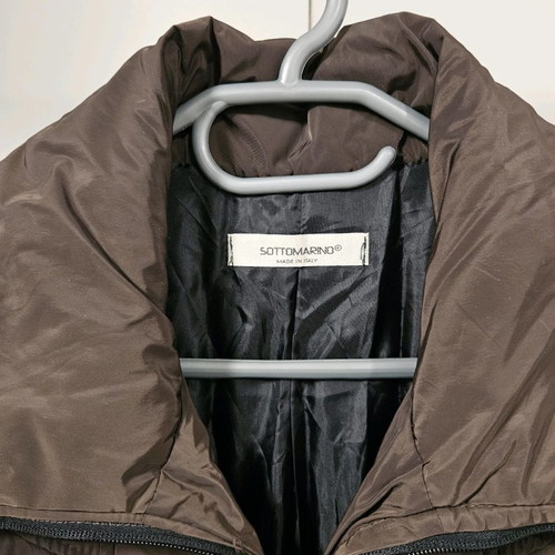 Women’s brown long puffer coat used