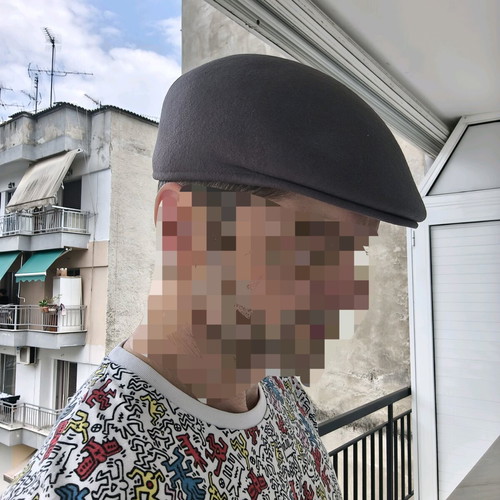 Flat Cap 100% Wool Made in Italy Like New, Size 57, Grey