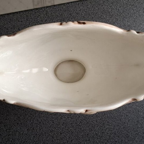 Italian vintage centerpiece bowl used, neoclassical Capodimonte style