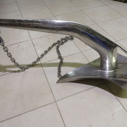 Ultra anchor 21 kgr used, stainless handmade with swivel