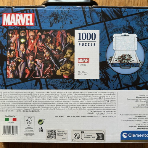 Clementoni Marvel Avengers Briefcase 1000-piece puzzle