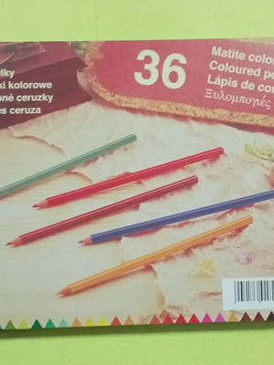 Coloured pencils 36 colors in metal storage box new