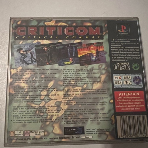 Criticom PlayStation (PS1) like new