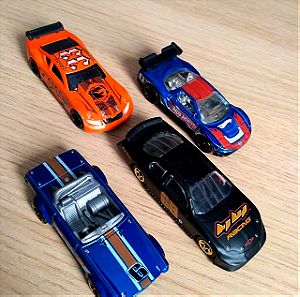 Hot Wheels Racing cars, 4 αυτοκινητάκια,Mattel,diecast,1:64,όλα μαζί 20€