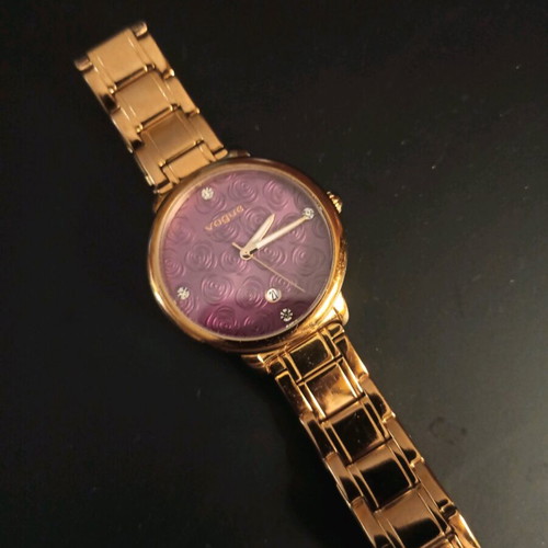Vogue watch pink gold refurbished women's