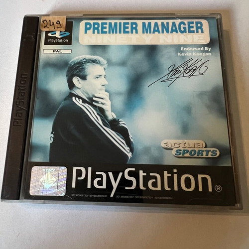 Premier Manager PlayStation (PS1) used with discoloration on cover