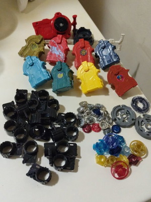 Beyblade parts used, keys, launchers, tips