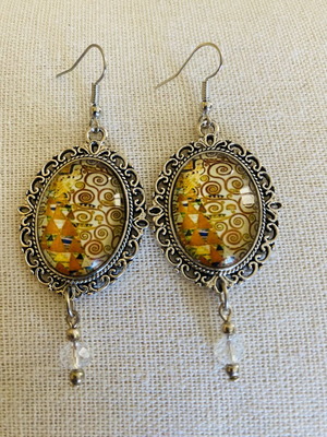 Handmade The Tree of Life Earrings Gustav Klimt inspired