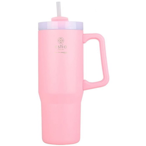 Estia Straw Tumbler XL 900ml BPA free pink with straw
