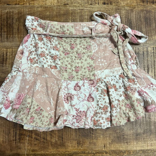 Stradivarius floral patchwork skort, size M
