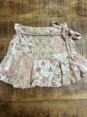 Stradivarius floral patchwork skort, size M