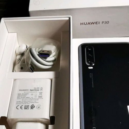 Huawei P30 μαύρο σαν καινούργιο με 128GB, Dual SIM, κάμερα Leica