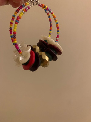 Earrings with beads new, unique handmade