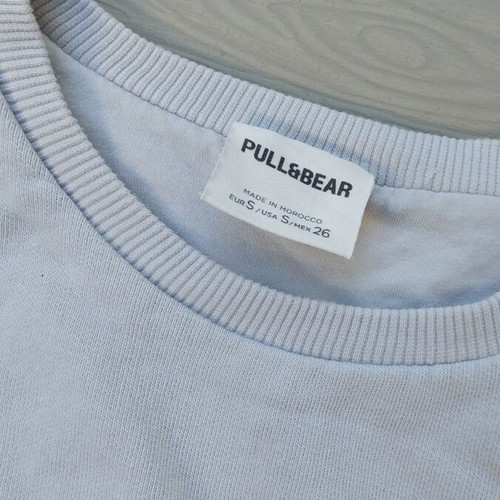 Women's crop sweatshirt Pull & Bear like new, size S, white beige