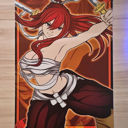 Fairy Tail Erza Scarlet poster handmade made to order