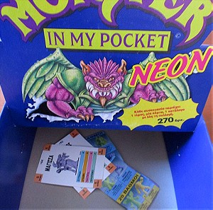 Monster in my pocket NEON της Matchbox , άδεια κούτα