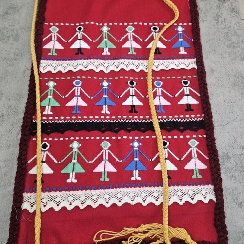 Traditional Makras Gefyras apron new, handmade