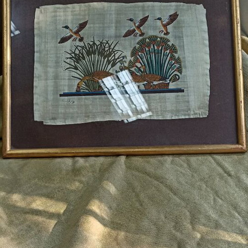 Egyptian papyrus like new with Arabic signature