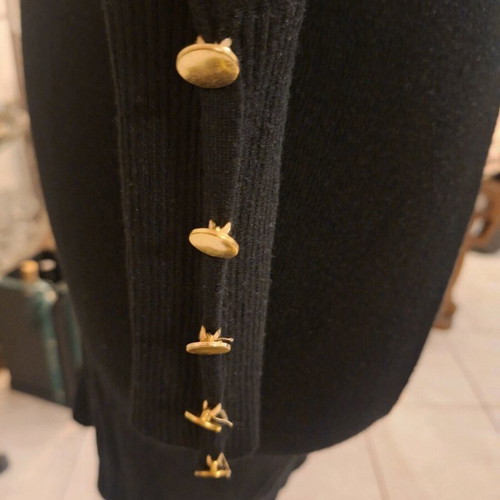 Black dress with gold details like new, sizes S - M