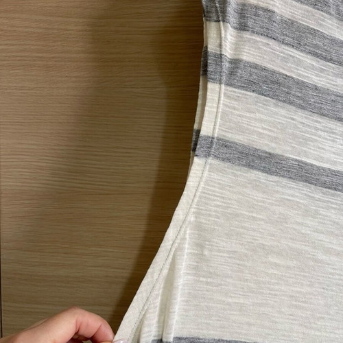 Blouse dress new, white and gray, size M