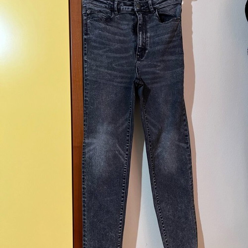 Stradivarius mom slim fit jeans like new, black, size L