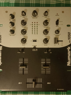 Numark DM-1050 mixer used, 2-channel
