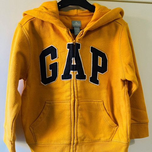 BabyGap mustard yellow zip-up hoodie like new, size 4 years