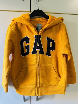 BabyGap mustard yellow zip-up hoodie like new, size 4 years