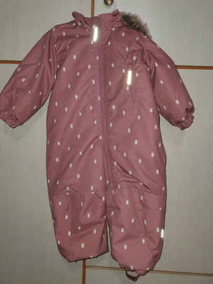 Snow suit size 92 like new, pink/old apple color