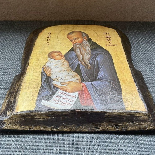 Saint Stylianos wooden icon like new