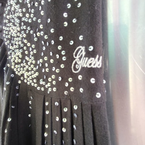 Guess halter dress like new, black with silver rhinestones, size M