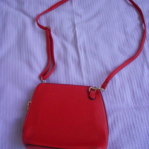 Women's crossbody bag red like new, PU material