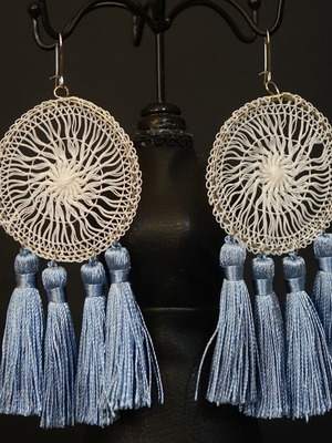 Dreamcatcher earrings new, handmade with tassels